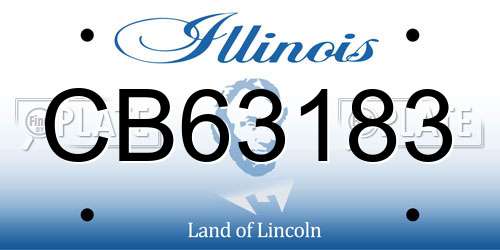 CB63183 Illinois License Plate