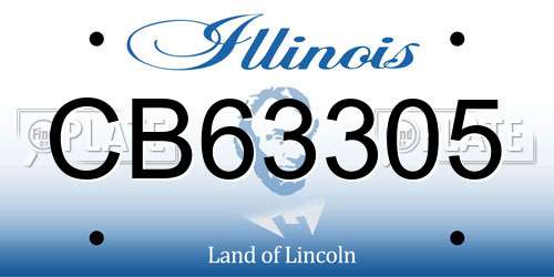CB63305 Illinois License Plate