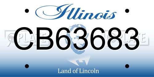 CB63683 Illinois License Plate