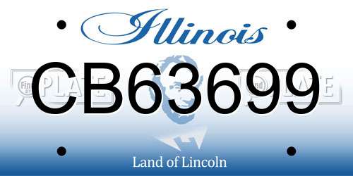 CB63699 Illinois License Plate