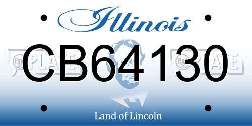 CB64130 Illinois License Plate