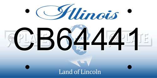 CB64441 Illinois License Plate