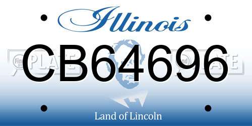 CB64696 Illinois License Plate