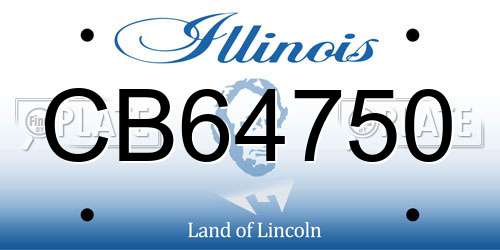 CB64750 Illinois License Plate