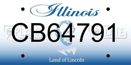 CB64791 Illinois License Plate