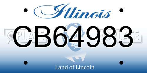 CB64983 Illinois License Plate