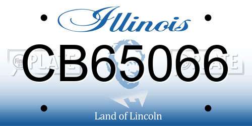 CB65066 Illinois License Plate