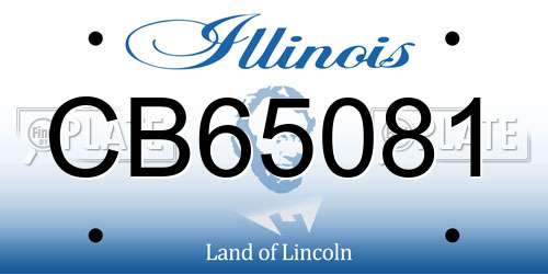 CB65081 Illinois License Plate