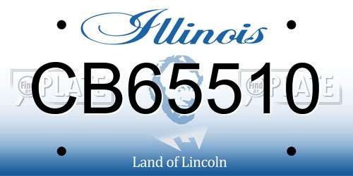 CB65510 Illinois License Plate
