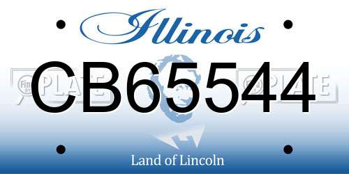 CB65544 Illinois License Plate