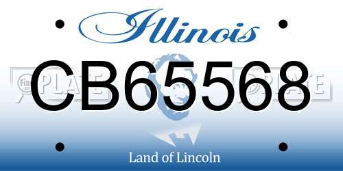 CB65568 Illinois License Plate