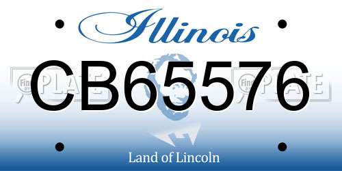 CB65576 Illinois License Plate