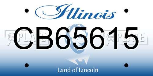 CB65615 Illinois License Plate