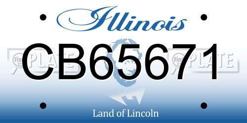 CB65671 Illinois License Plate
