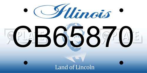 CB65870 Illinois License Plate