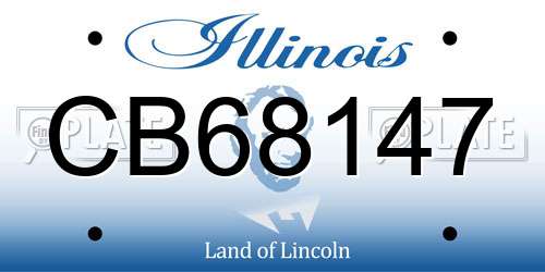 CB68147 Illinois License Plate