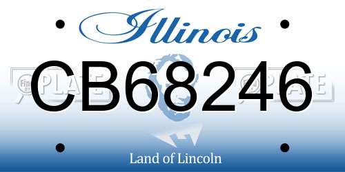 CB68246 Illinois License Plate