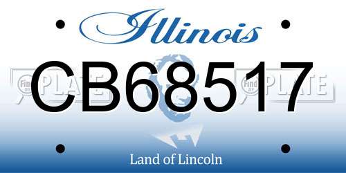 CB68517 Illinois License Plate