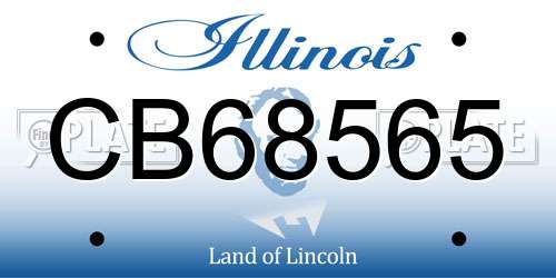CB68565 Illinois License Plate