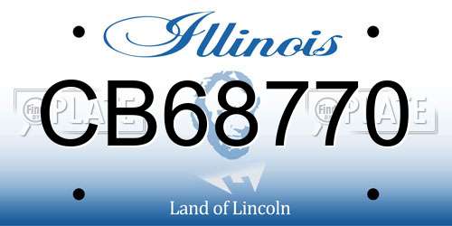 CB68770 Illinois License Plate