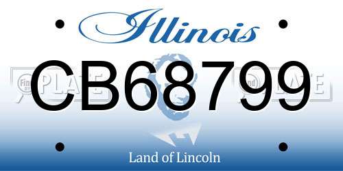 CB68799 Illinois License Plate