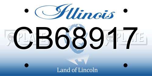 CB68917 Illinois License Plate