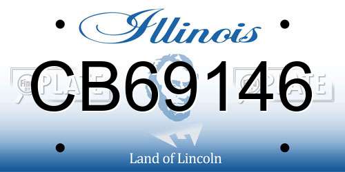 CB69146 Illinois License Plate