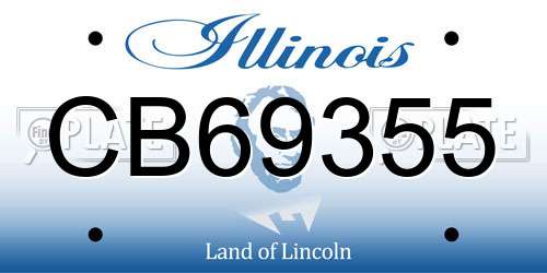 CB69355 Illinois License Plate