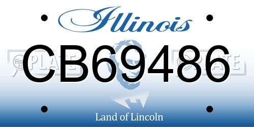 CB69486 Illinois License Plate