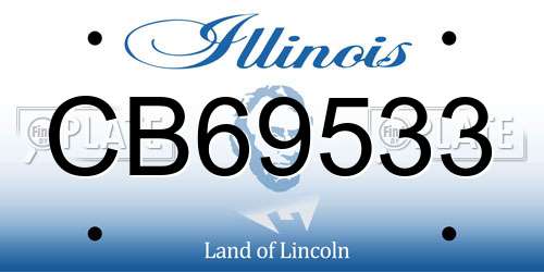 CB69533 Illinois License Plate