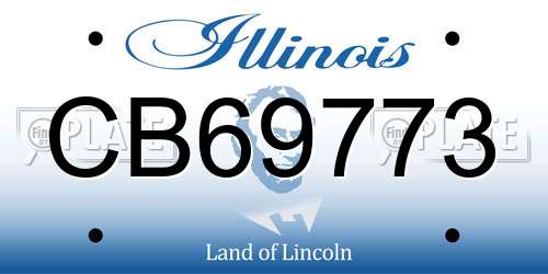 CB69773 Illinois License Plate