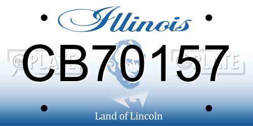 CB70157 Illinois License Plate