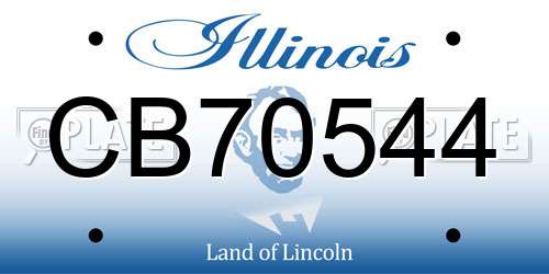 CB70544 Illinois License Plate