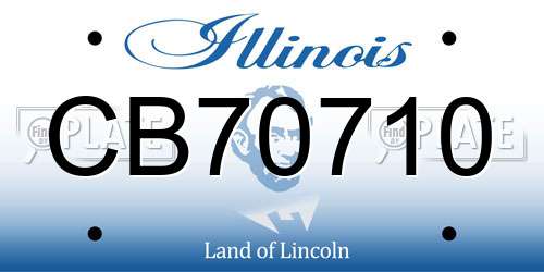 CB70710 Illinois License Plate
