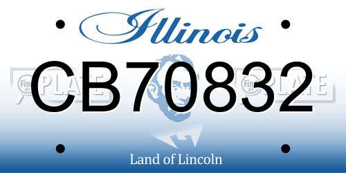 CB70832 Illinois License Plate