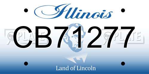 CB71277 Illinois License Plate