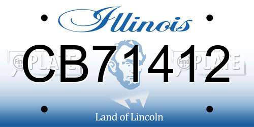CB71412 Illinois License Plate