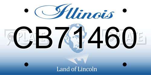CB71460 Illinois License Plate