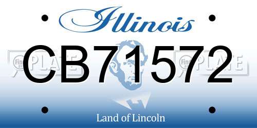 CB71572 Illinois License Plate
