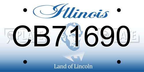 CB71690 Illinois License Plate