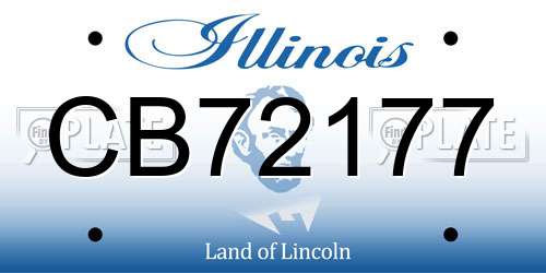 CB72177 Illinois License Plate