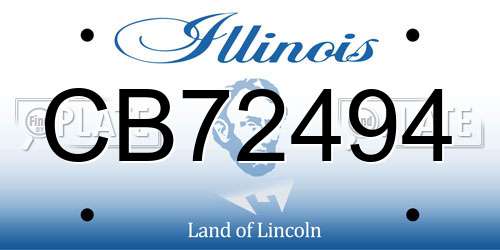 CB72494 Illinois License Plate