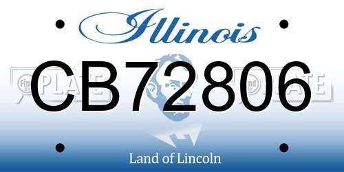 CB72806 Illinois License Plate