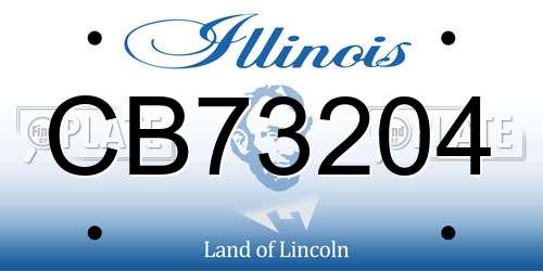CB73204 Illinois License Plate