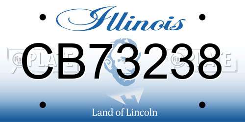 CB73238 Illinois License Plate