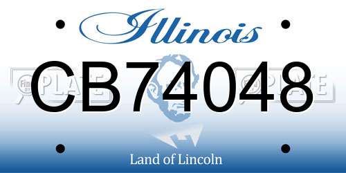 CB74048 Illinois License Plate