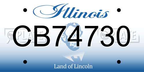 CB74730 Illinois License Plate