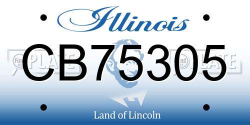 CB75305 Illinois License Plate