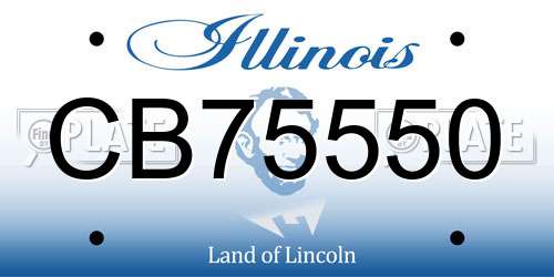 CB75550 Illinois License Plate