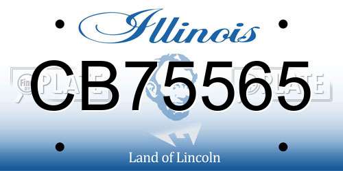 CB75565 Illinois License Plate